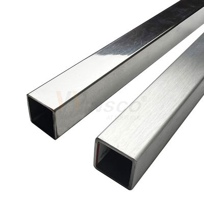SUS 201 304 316 20mmx20mm Dimensione tubo quadrato in acciaio inossidabile 0,6 mm-2,0 mm spessore della parete tubo inossidabile specchio superficie satinata