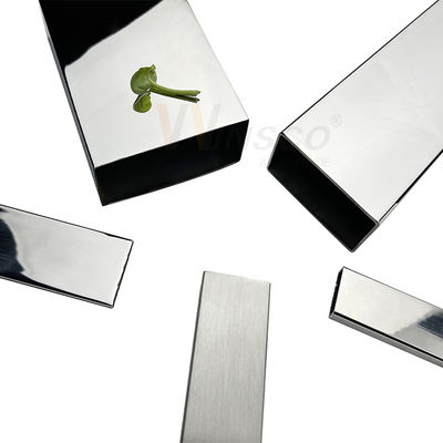 AISI 201 304 316 Finitura in satin a specchio 30mmx60mm Dimensione tubo rettangolare in acciaio inossidabile 0,5mm-2,7mm Spessore