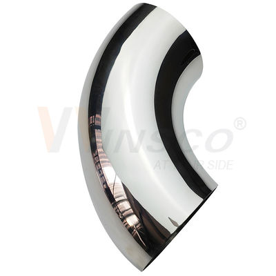 AISI 201 304 316 Satin specchio 76,2 mm 3 pollici OD manubrio in acciaio inossidabile gomito 1,2 mm-2,0 mm di spessore