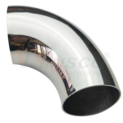 AISI 201 304 316 Satin specchio 76,2 mm 3 pollici OD manubrio in acciaio inossidabile gomito 1,2 mm-2,0 mm di spessore