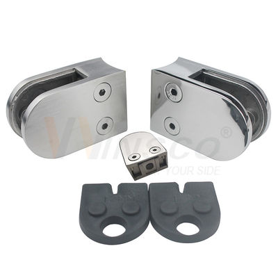 D Forma di graffetti per scale inossidabili di grado 304 316 Clampo in vetro in acciaio inossidabile per ringhiera rotonda di 38,1 mm 42,4 mm 48,3 mm 2'