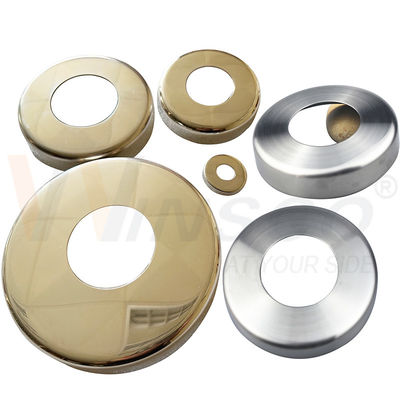 C304 C316 Acciaio inossidabile Copertura di base della balaustra per tubi rotondi di 12,7 mm 19 mm 1'31,8 mm 38,1 mm 2'
