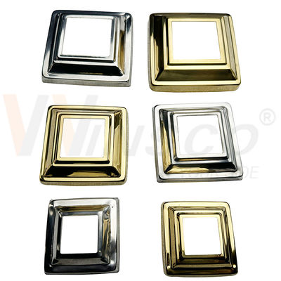 201 304 Grade Accessoiri di manubrio inossidabile argento oro in acciaio inossidabile balcone base di ringhiera copertura per posta quadrata