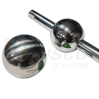 AISI 201 304 SS Fittings per la decorazione del guinzaglio 51mm 60mm Diametro sfera cava in acciaio inossidabile per tubo rotondo da 19mm