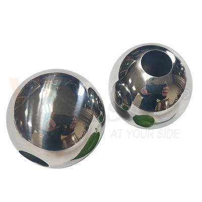 AISI 201 304 SS Fittings per la decorazione del guinzaglio 51mm 60mm Diametro sfera cava in acciaio inossidabile per tubo rotondo da 19mm