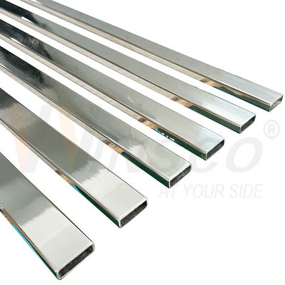 SUS 304 8K Superficie specchio PVD Colore tubo rettangolare inossidabile 30mmx10mm Dimensione 1,2mm 1,5mm Spessore tubo di bagno in acciaio inossidabile