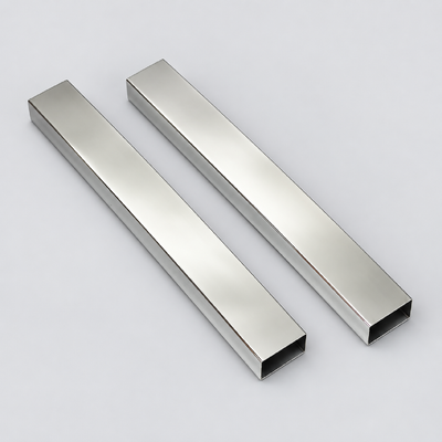 Tubo rettangolare in acciaio inossidabile lucidato a specchio 8K SS201 SS304 SS316 per ringhiera di vetro e decorazione architettonica