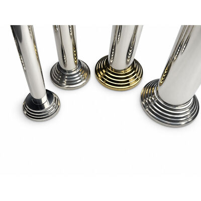 SS 201 304 Parti di stivale inossidabile Argento Oro Acciaio inossidabile Coperta di base del manubrio per 19 mm 1'' 2' 63.5 mm Newel Round Post