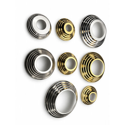 SS 201 304 Parti di stivale inossidabile Argento Oro Acciaio inossidabile Coperta di base del manubrio per 19 mm 1'' 2' 63.5 mm Newel Round Post