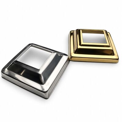 Copri basi quadrate per pali in acciaio inossidabile 201/304 per l'Arabia Saudita – Argento e Oro