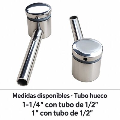 Supporto di vetro in acciaio inossidabile per sistemi di ringhiera.