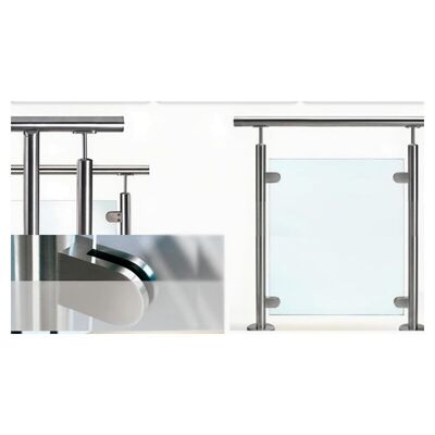 D Forma di graffetti per scale inossidabili di grado 304 316 Clampo in vetro in acciaio inossidabile per ringhiera rotonda di 38,1 mm 42,4 mm 48,3 mm 2'