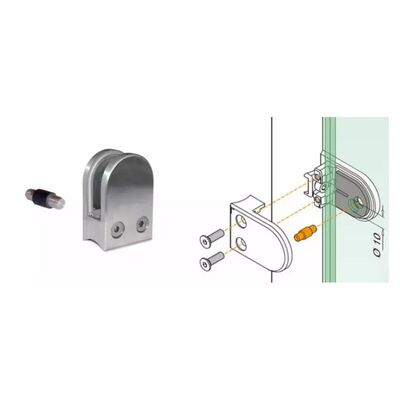 D Forma di graffetti per scale inossidabili di grado 304 316 Clampo in vetro in acciaio inossidabile per ringhiera rotonda di 38,1 mm 42,4 mm 48,3 mm 2'