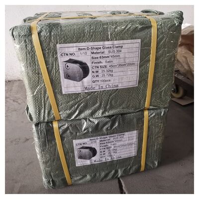 D Forma di graffetti per scale inossidabili di grado 304 316 Clampo in vetro in acciaio inossidabile per ringhiera rotonda di 38,1 mm 42,4 mm 48,3 mm 2'