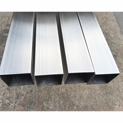 Tubo quadrato in acciaio inossidabile satinato spazzolato 50x50mm 201 304 316, spessore parete 1,2–3,5 mm