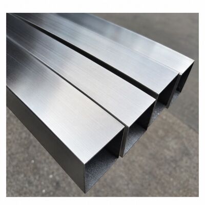 Tubo quadrato in acciaio inossidabile satinato spazzolato 50x50mm 201 304 316, spessore parete 1,2–3,5 mm