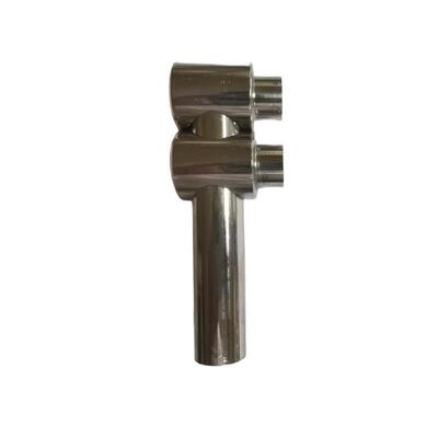 Supporto per barra trasversale in acciaio inossidabile 304 316 per tubi tondi per corrimano, foro cieco e foro passante