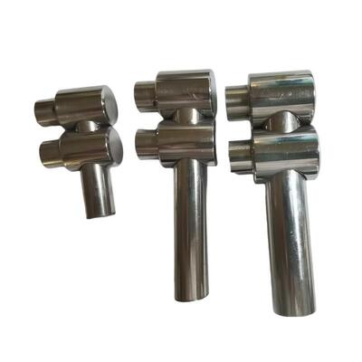 Supporto per barra trasversale in acciaio inossidabile 304 316 per tubi tondi per corrimano, foro cieco e foro passante