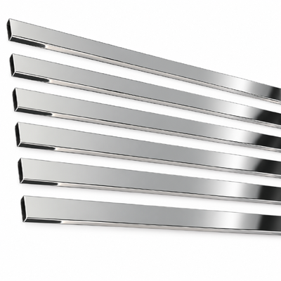 Tubo rettangolare in acciaio inossidabile 30x10mm SUS 304 316 201 lucidato a specchio 8K per mobili e decorazioni da bagno