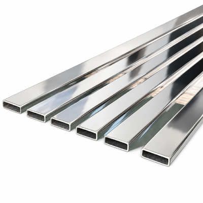 Tubo rettangolare in acciaio inossidabile 30x10mm SUS 304 316 201 lucidato a specchio 8K per mobili e decorazioni da bagno