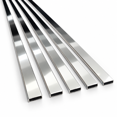 Tubo rettangolare in acciaio inossidabile 30x10mm SUS 304 316 201 lucidato a specchio 8K per mobili e decorazioni da bagno