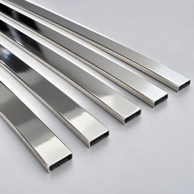 Tubo rettangolare in acciaio inossidabile 30x10mm SUS 304 316 201 lucidato a specchio 8K per mobili e decorazioni da bagno