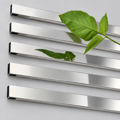 Tubo rettangolare in acciaio inossidabile 30x10mm SUS 304 316 201 lucidato a specchio 8K per mobili e decorazioni da bagno