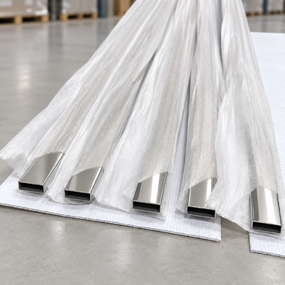 Tubo rettangolare in acciaio inossidabile 30x10mm SUS 304 316 201 lucidato a specchio 8K per mobili e decorazioni da bagno