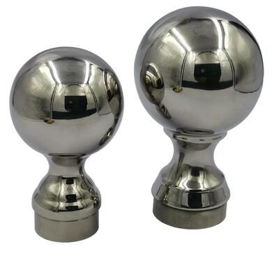 Grado 304 316 Inossidabile attrezzature per scale 80mm Dia Acciaio inossidabile Decorative Railing Ball per 50,8mm 2 pollici tubo rotondo