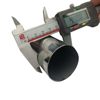 Tubo tondo in acciaio inossidabile da 1 3/4" 44,5 mm, spessore parete 0,4-3,0 mm, finitura satinata grana 600, acciaio inox 304, 201/316L opzionale