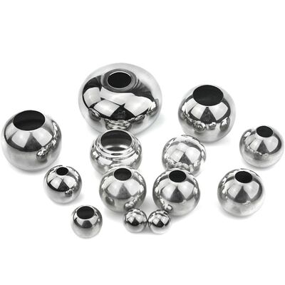 201 304 316 Acciaio Inossidabile Sfera Buchata Cava con Finiture Superficiali Personalizzate e Ampia Gamma di Dimensioni per Raccordi per Ringhiere e Corrimano e Griglie di Sicurezza per Finestre