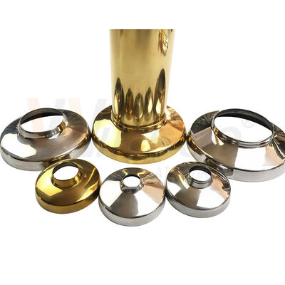 Fabbricante Argento Oro SS 201 304 316 Inossidabile Infissi per scale Inossidabile Acciaio inossidabile Copertura della base del palo per balaustra rotonda