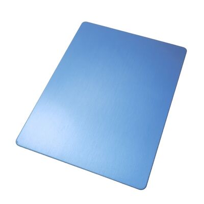 Lamiera in acciaio inossidabile SS201 laminata a freddo PVD blu hairline No.4 1220×2440mm 4x8ft Lastra decorativa in acciaio inox