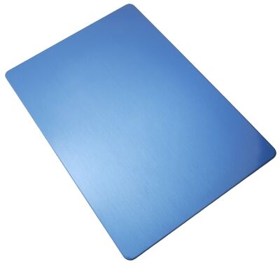 Lamiera in acciaio inossidabile SS201 laminata a freddo PVD blu hairline No.4 1220×2440mm 4x8ft Lastra decorativa in acciaio inox