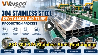 Processo di produzione di tubi rettangolari in acciaio inossidabile | Fabbrica WINSCO