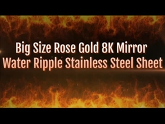 Ss 201 lamiera di acciaio di 304 316 Rose Gold Embossed Ripple Stainless