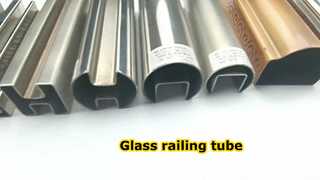 Tubo scanalato in acciaio inossidabile | Tubo a fessura personalizzato a forma speciale per ringhiera in vetro per corrimano per scale