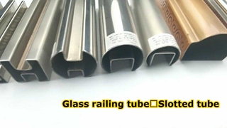 Tubo scanalato in acciaio inossidabile | Tubo a fessura personalizzato a forma speciale per ringhiera in vetro per corrimano per scale