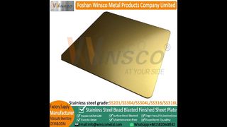 Winsco Gold Bead Blasted Titanium SS Bead Acciaio inossidabile sabbiato